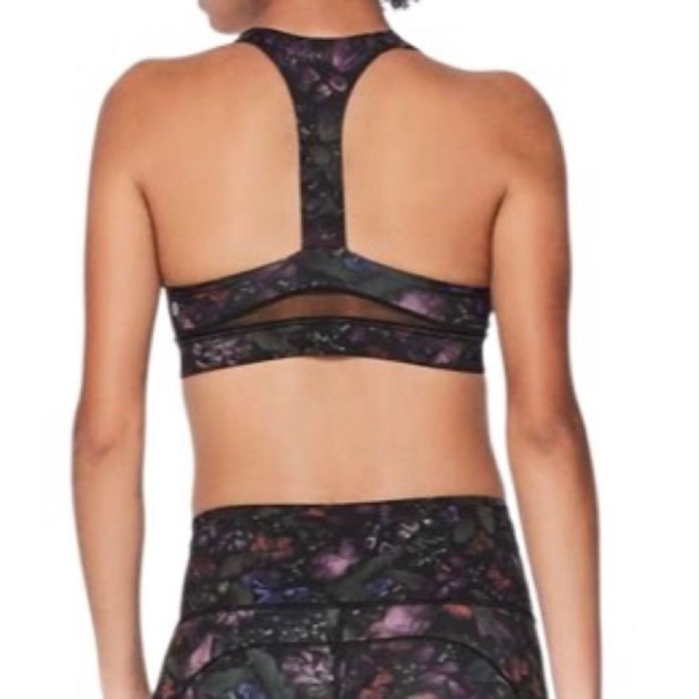 Lululemon Break Free Bra Nulux Frozen Flourish Multi / Black Size 6